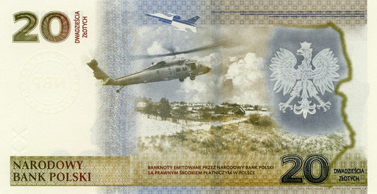 Banknot 20 zł Ochrona polskiej granicy wschodniej