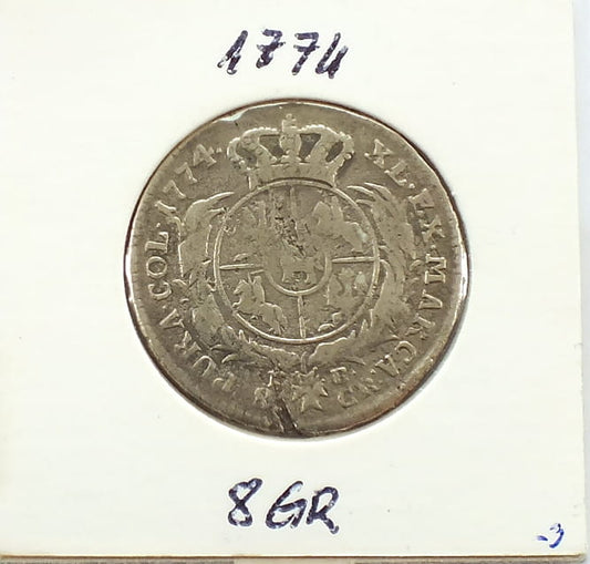 Dwuzłotówka / 8gr Staniław August Poniatowski 1774 EB